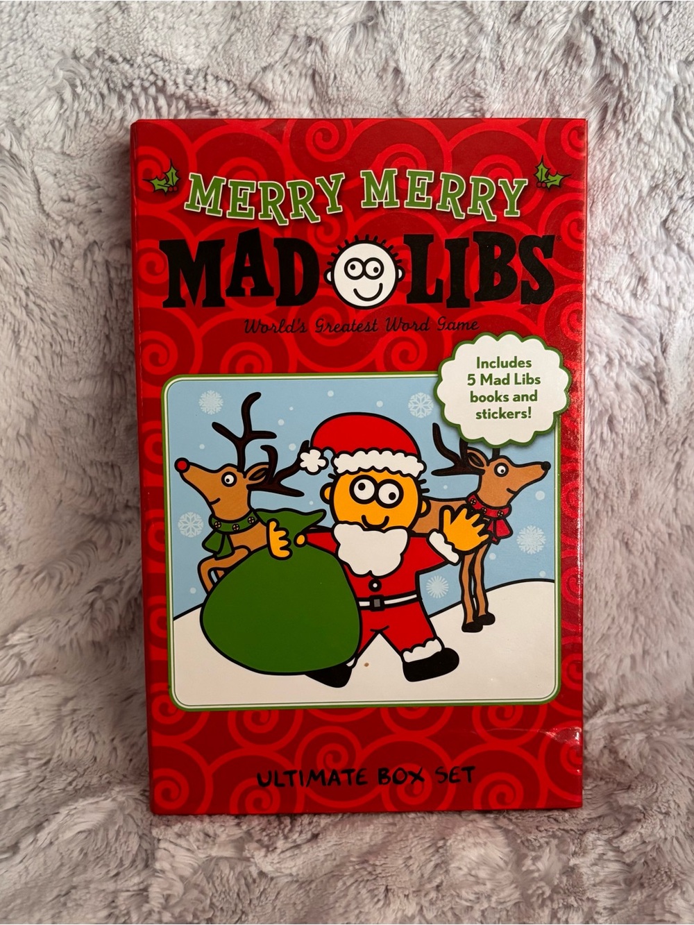 Christmas Themed Mad Libs Set - Books x5 & Stickers *NEW*